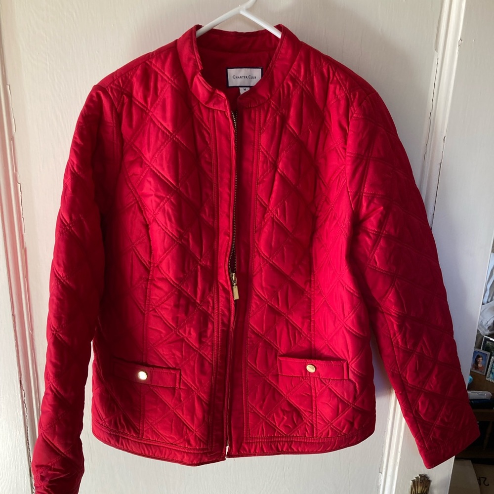 Red Quilted Jacket
